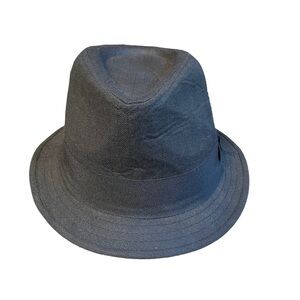 Stetson Top Hat Adult L/XL Gray Fedora Cap Gambler Stingy Brim Canvas
